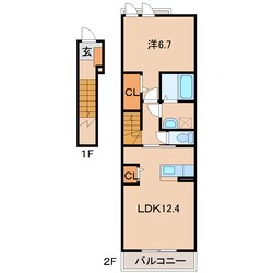 ハイツすず風の物件間取画像